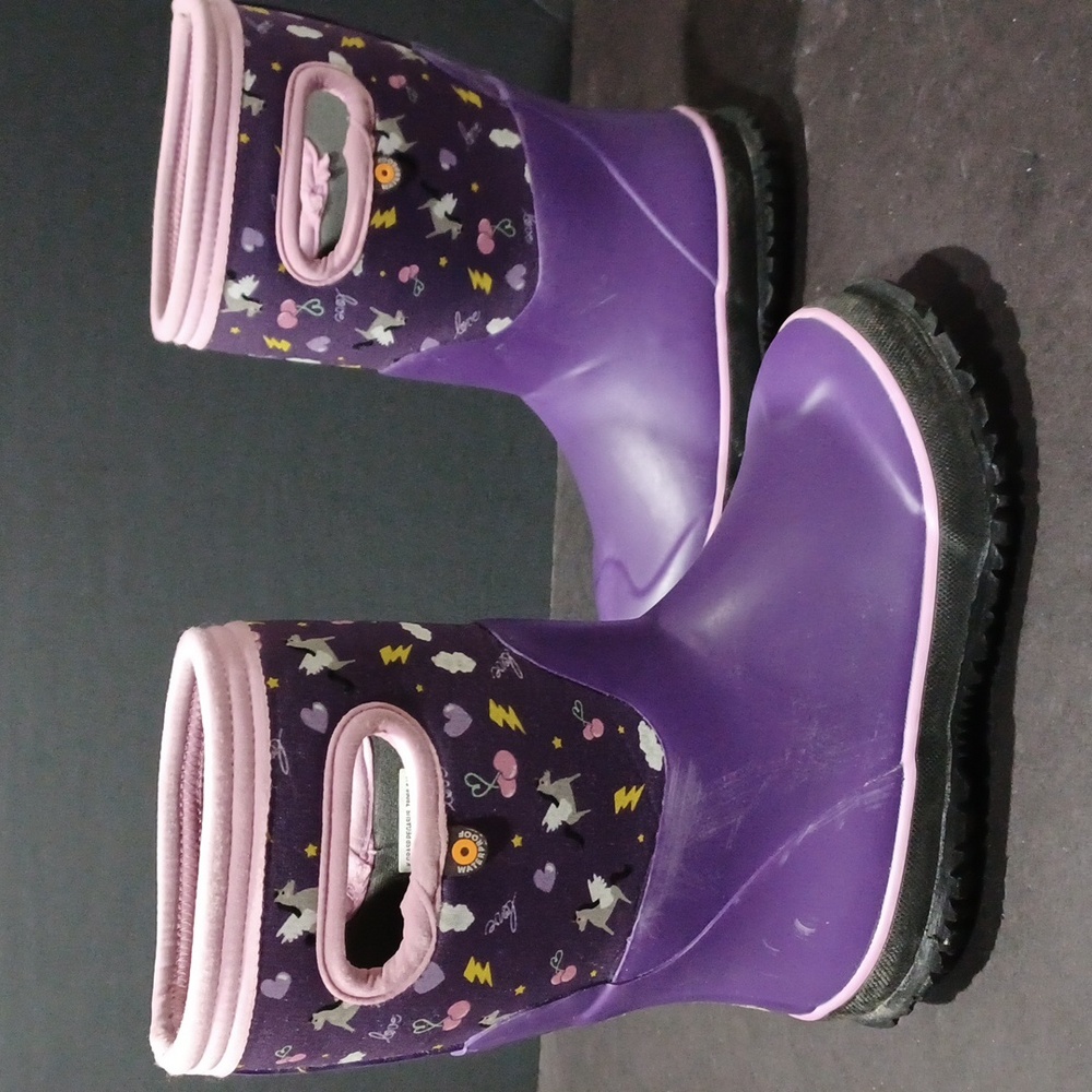 BOGS GIRLS GRASP PEGASUS WINTER WATERPROOF BOOTS Sz 13 TODDLER PRE-OWNED